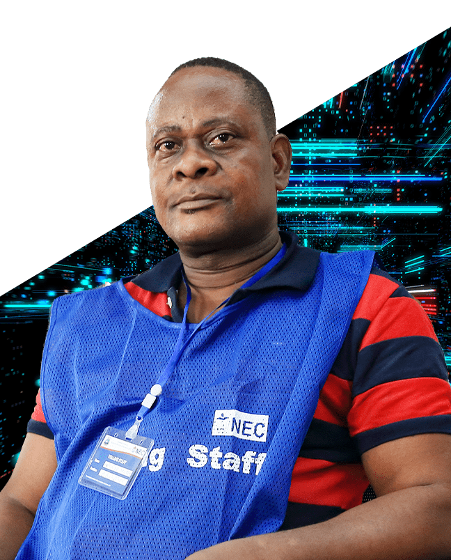 Photo of an election worker