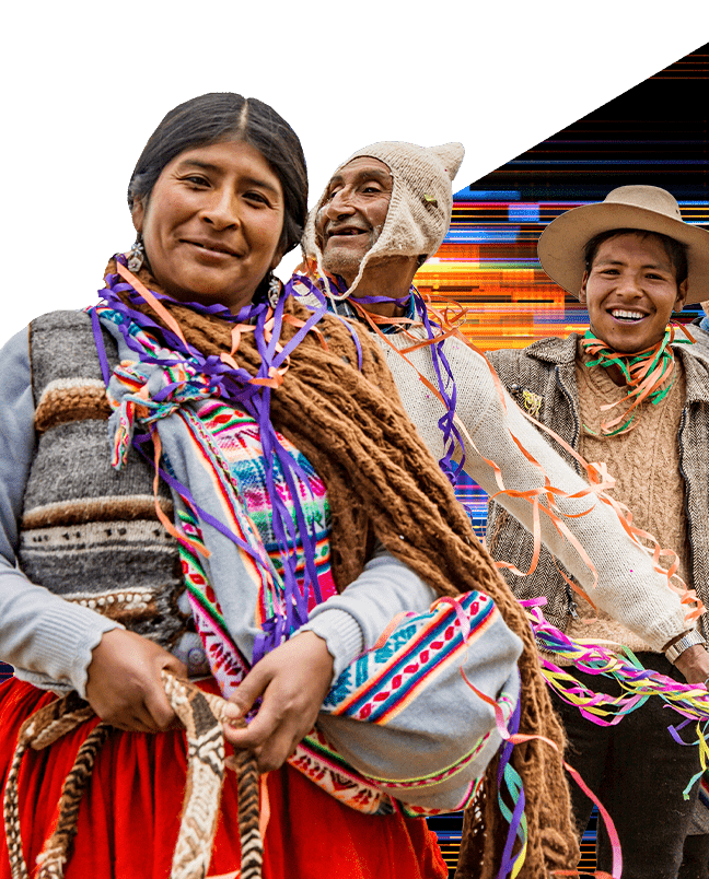 Photo of four Peruvian farmers