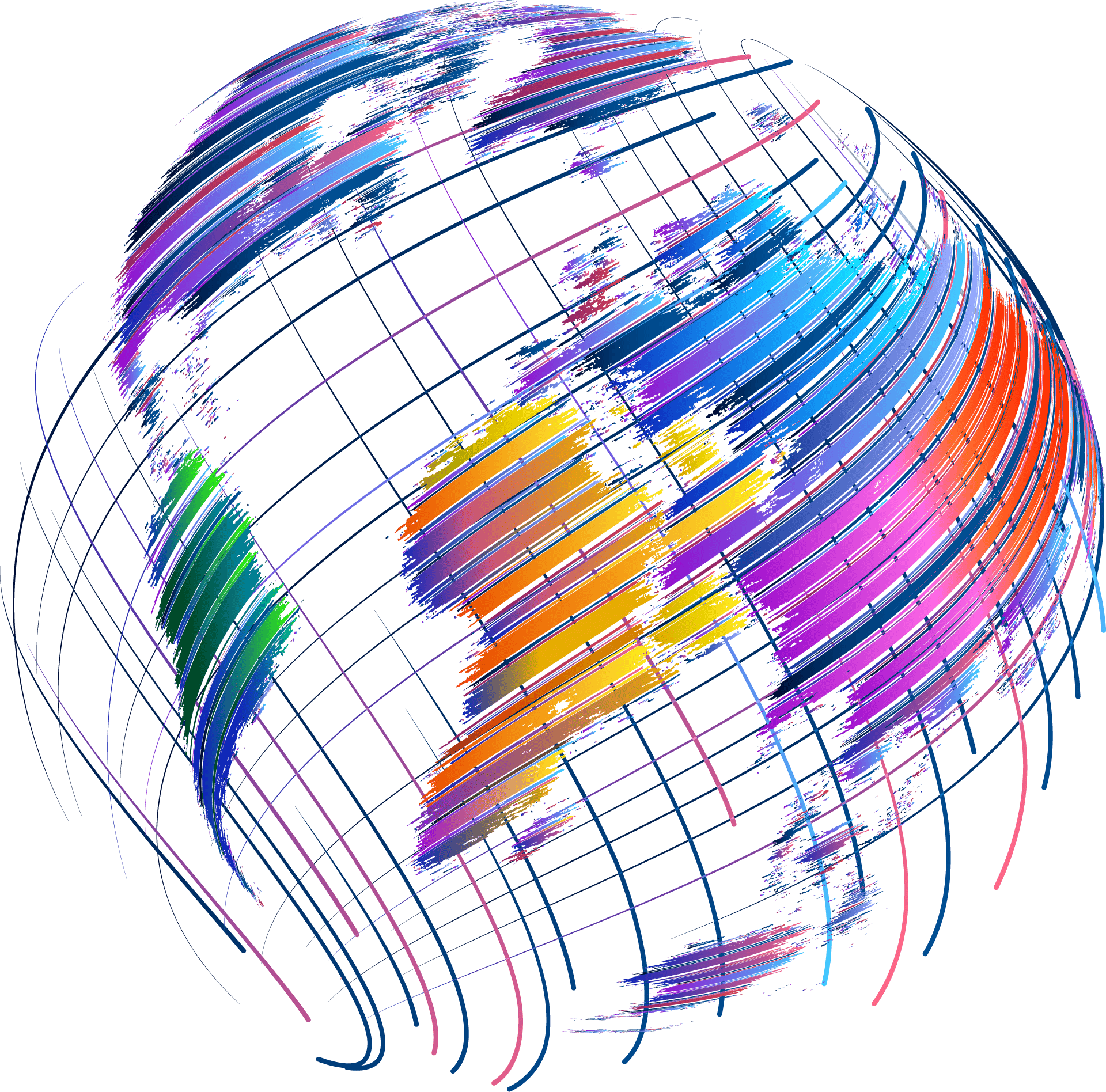 abstract colorful illustration of the planet