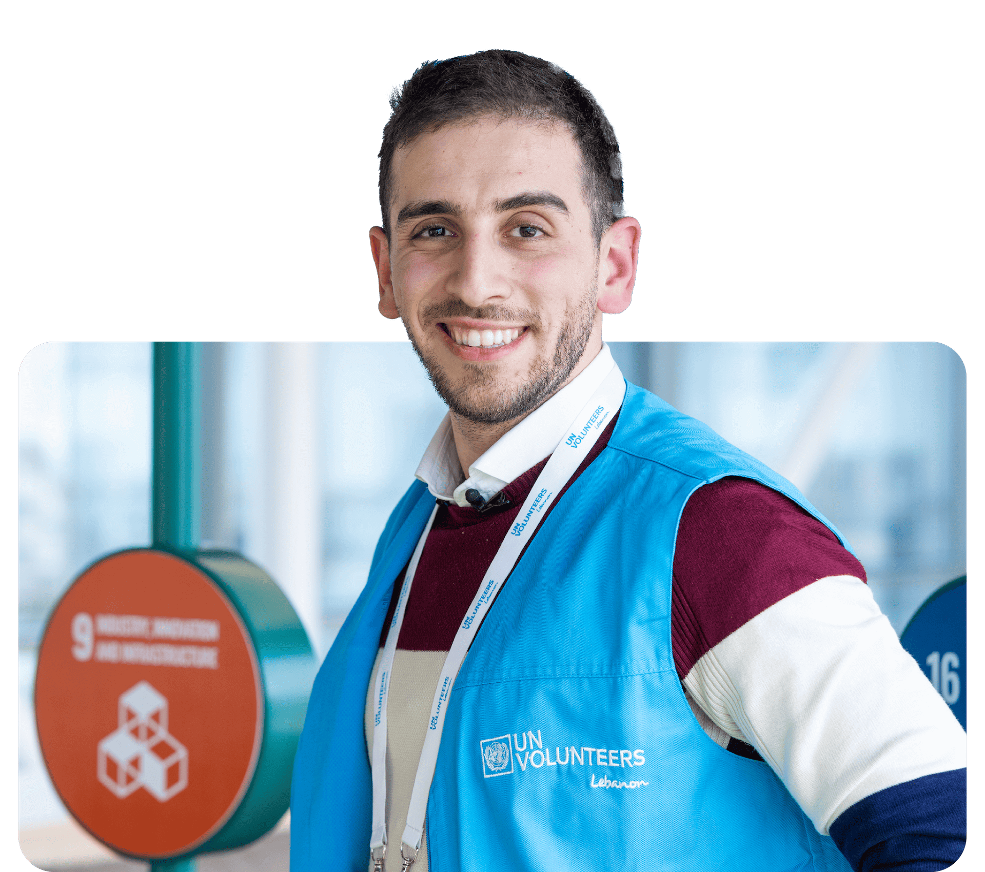 photo of volunteer in the field